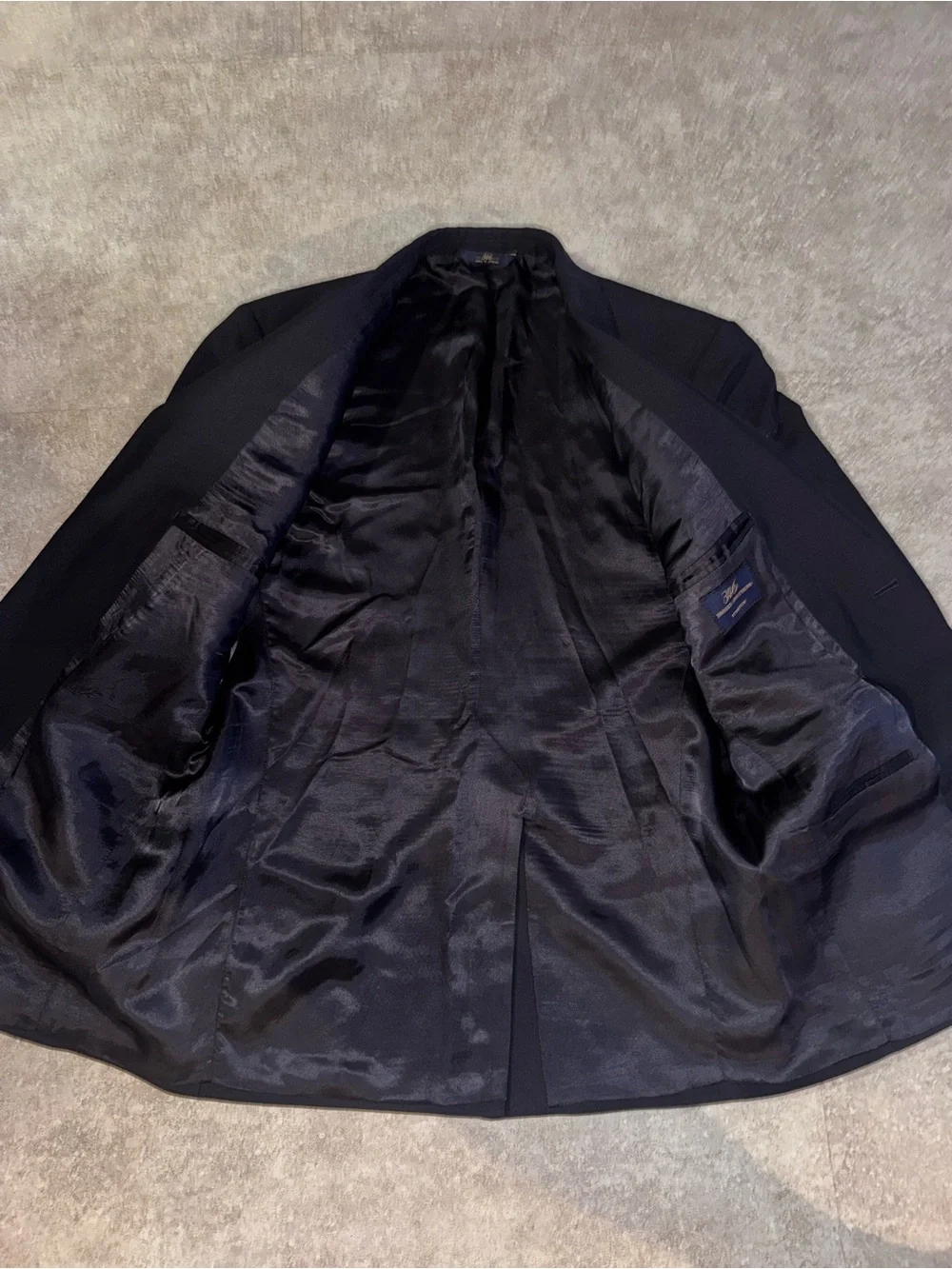 Brooks Brothers 346 Men’s Black Wool Twill Stretch 40RG 2-Button Notch Lapel